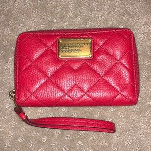 Red Marc Jacobs Wristlet & Phone Holder